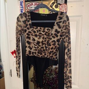 Patterned Long Sleeve Bodysuit